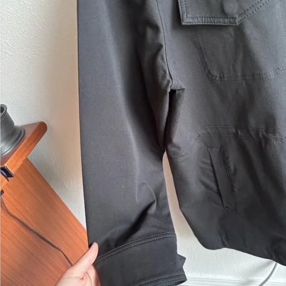 Universal Standard Vineyard Stretch Cotton Twill Jacket in Black Size S - Picture 6 of 12